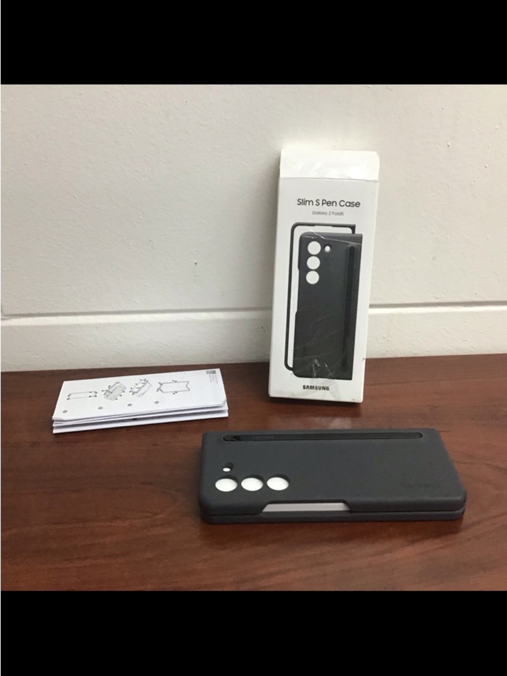 Samsung Slim S Pen Case for Galaxy Z Fold5 - Graphite open box new